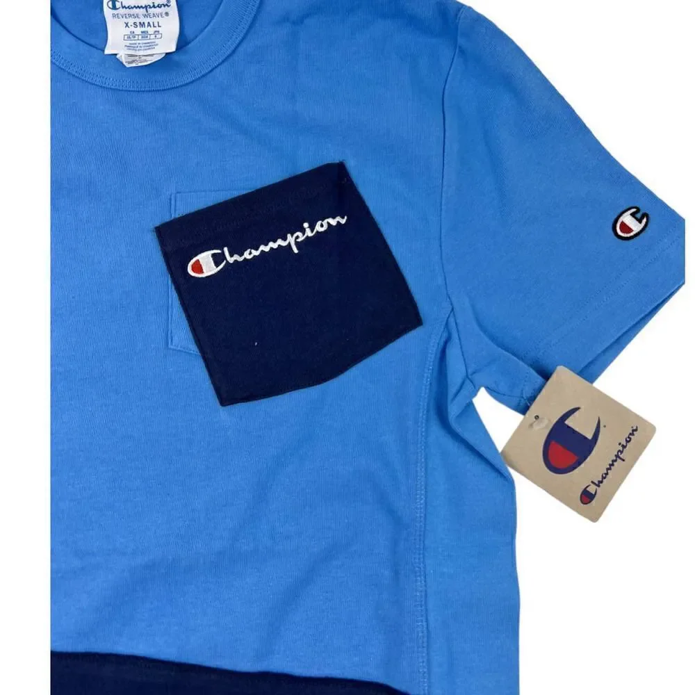 New Champion Life Men Blue T-Shirt Crew Neck Short Sleeve Shift Tee US XS - Picture 5 of 7